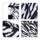Zebra Pattern Convertible Bag with Shoulder Strap (Size 32x25x12Cm) - Black & White