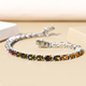 Close Out Rainbow Tourmaline Bracelet (Size - 7) in Platinum Overlay Sterling Silver 11.74 Ct, Silver Wt. 9.20 Gms