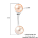Pink Freshwater Pearl Detachable Earrings (with Push Back) in Sterling Silver
