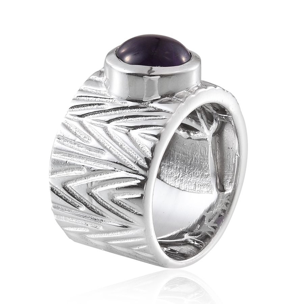 Amethyst (Rnd) Ring in Platinum Overlay Sterling Silver 2.750 Ct.