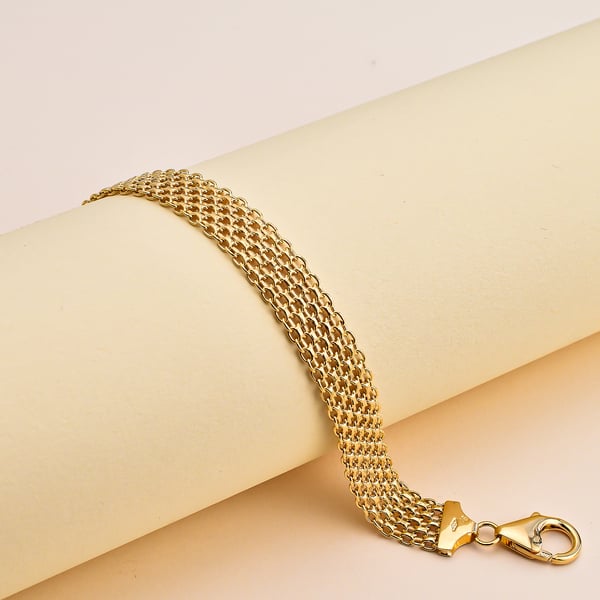 Close Out Deal - ILIANA 18K Yellow Gold Bismark Bracelet with Lobster Clasp (Size - 7.5), Gold Wt. 7.5 Gms