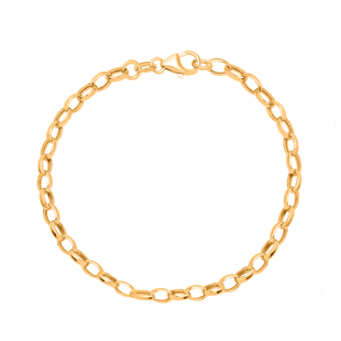Italian Made - 9K Yellow Gold Belcher Bracelet (Size 7.5) With Lobster Clasp, Gold wt. 4.80 Gms