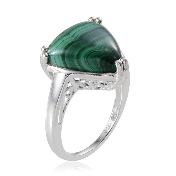 Malachite (Trl) Solitaire Ring in Sterling Silver 8.000 Ct.