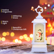 Christmas Snowman Lantern Warm Light (Size 23x8x8Cm) - White