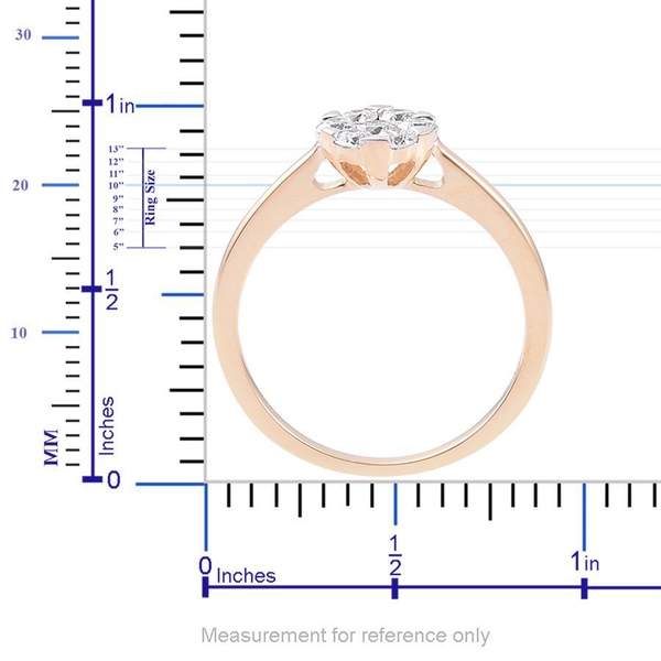 ILIANA 18K Y Gold IGI Certified Diamond (Rnd) (SI/ F-G) 7 Stone Ring 0.500 Ct.