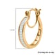 9K Yellow Gold SGL Certified Diamond With Clasp Earrings 0.47 Ct.
