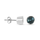 Blue Polki Diamond Earrings (with Push Back) in Platinum Overlay Sterling Silver 0.50 Ct.