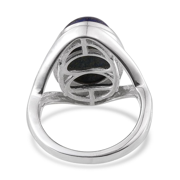 Lapis Lazuli (Ovl) Solitaire Ring in Sterling Silver 6.000 Ct.