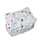 SERENITY NIGHT Floral Pattern Stretching Double Layer Storage Bag with Zipper Closure (Size:51x37x40Cm) - White and Multi