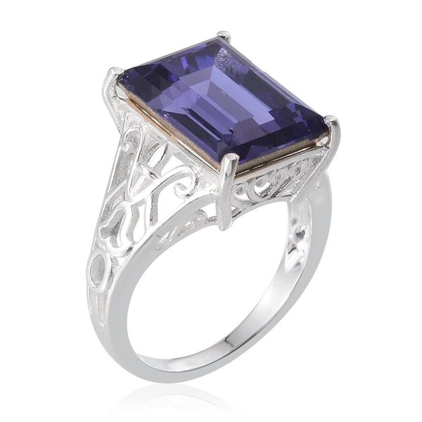 - Tanzanite Colour Crystal (Bgt) Solitaire Ring in Sterling Silver 6.500 Ct.