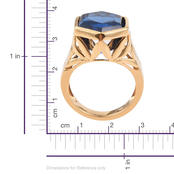 Ceylon Colour Quartz Ring in 14K Gold Overlay Sterling Silver 15.000 Ct.