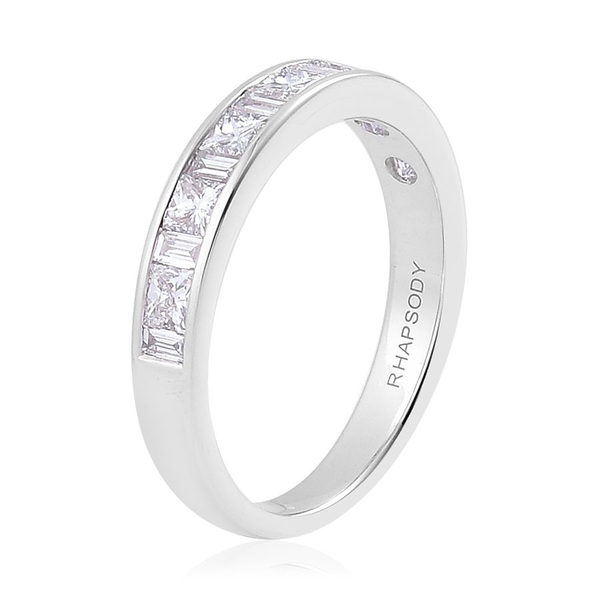 RHAPSODY 950 Platinum IGI Certified Diamond (Sqr) (VS/E-F) Ring 1.000 Ct.