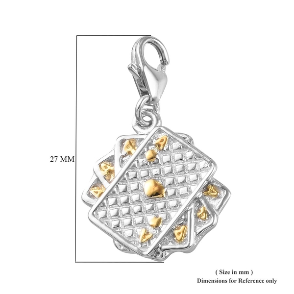 Platinum and Gold Overlay Sterling Silver Playing Card Charm
