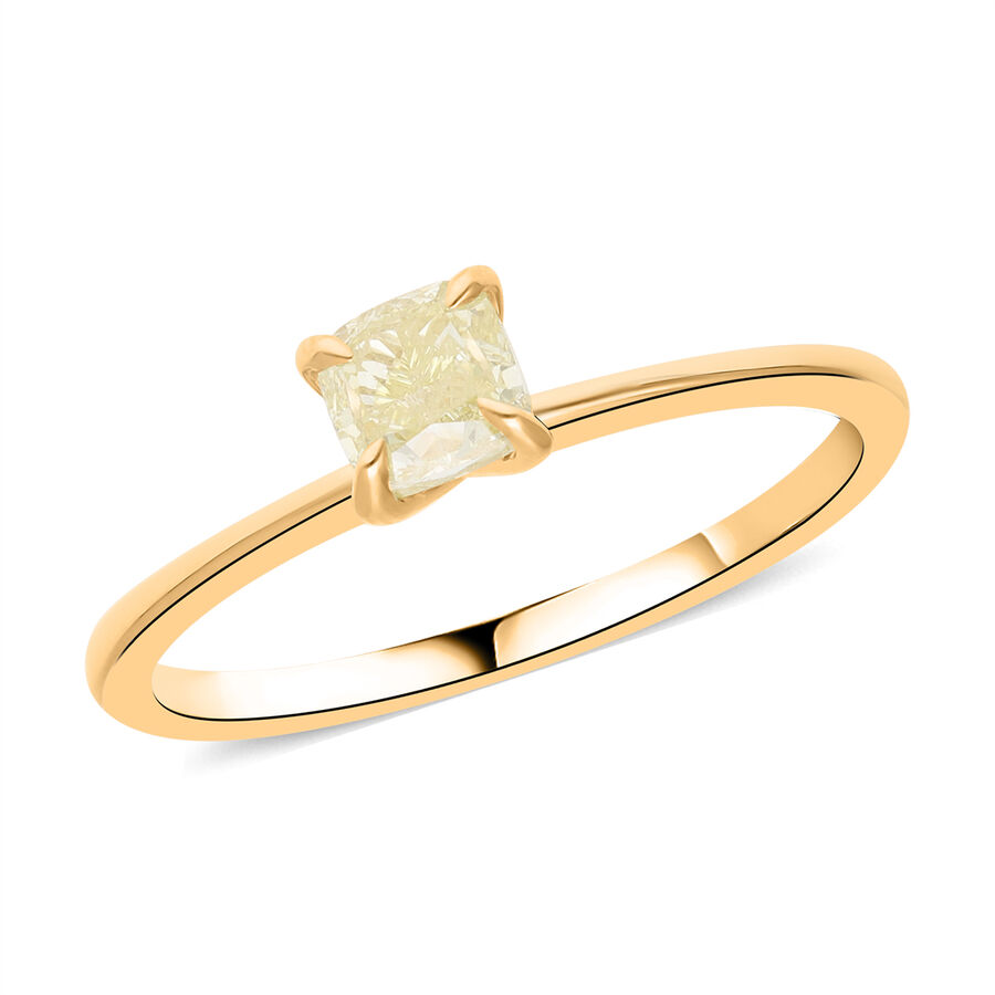 Biggest Yellow diamond Deal 2023 -14K Yellow Gold SGL Certified Natural Yellow Diamond Solitaire Ring 1.00 Ct.