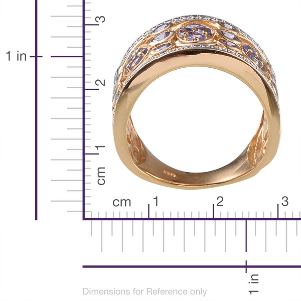 Tanzanite (Rnd) Ring in 14K Gold Overlay Sterling Silver 2.500 Ct.