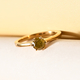 Yellow Diamond Solitaire Ring in Vermeil Yellow Gold Overlay Sterling Silver 0.55 Ct.