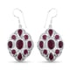 Royal Bali Collection - African Ruby (FF) Fish Hook Earrings in Sterling Silver 12.54 Ct, Silver Wt.