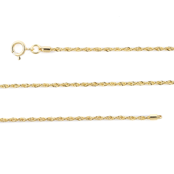 ILIANA 18K Yellow Gold Rope Necklace (Size - 20) with Spring Clasp