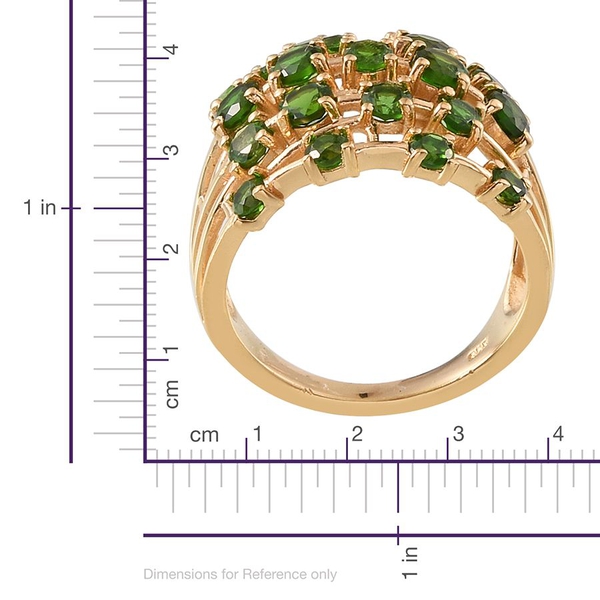 Chrome Diopside (Rnd) Ring in 14K Gold Overlay Sterling Silver 3.000 Ct.