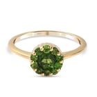 Chrome Diopside Ring (Size N) in 14K Gold Overlay Sterling Silver