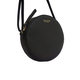 Assots London DISC Genuine Leather Round Mini Crossbody Bag - Black