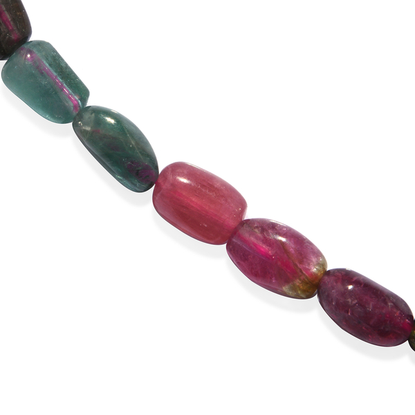 Rainbow Tourmaline Tumble Necklace (Size 20) 120.000 Ct.