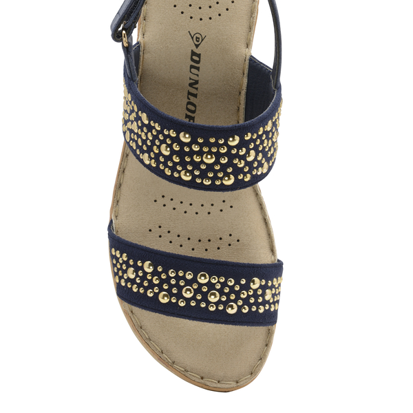 Dunlop Mindy Wedge Heeled Sandals (Size 5) - Navy