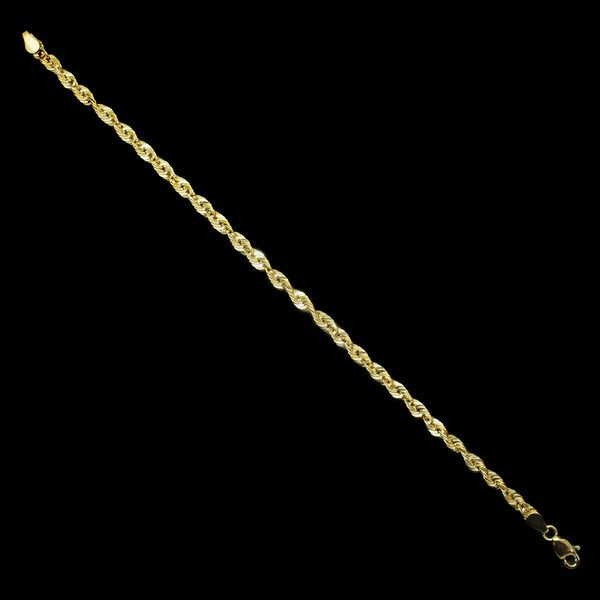 Royal Bali Collection 9K Y Gold Rope Bracelet (Size 7)