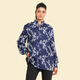 TAMSY Floral Pattern Womens Top - Navy