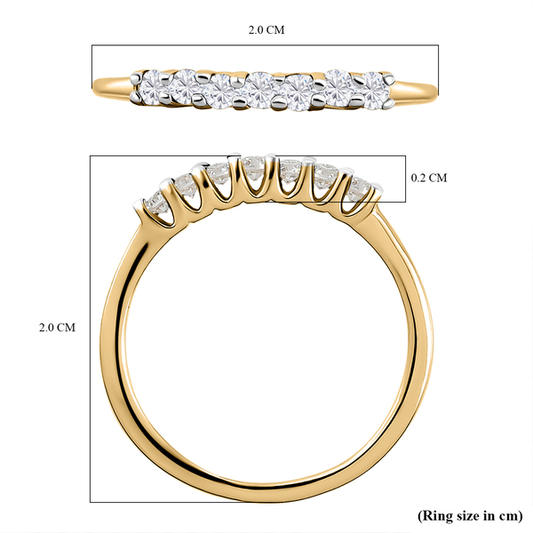 9K Yellow Gold Moissanite Ring