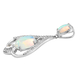 Ethiopian Welo Opal and Natural Cambodian Zircon Pendant in Platinum Overlay Sterling Silver 1.90 Ct.