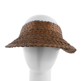 Bali Collection Palm Leaf Woven Hat with Adjustable Back - Brown