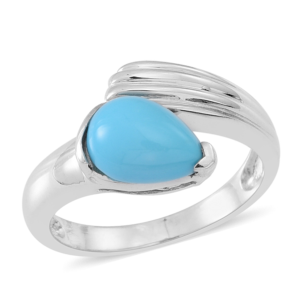 Arizona Sleeping Beauty Turquoise (Pear) Ring in Sterling Silver 1.750 Ct.