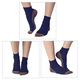 Set of 4 - Copper Infused Socks (Size L/XL size - 40-46) - Teal, Dark Grey, Brown & Blue