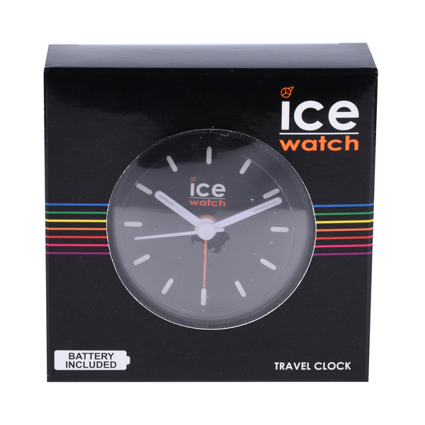 ICE WATCH Travel Clock with Alarm & Snooze (Included 3xAAA Battery) - Black