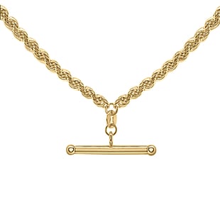 9K Yellow Gold Rope Chain with Albert Clasp (Size - 18), Gold Wt. 5.7 Gms