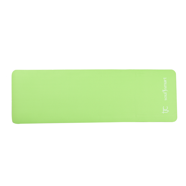NBR Yoga Mat with Strap (188x61x1.27 Cm) - Lime Green