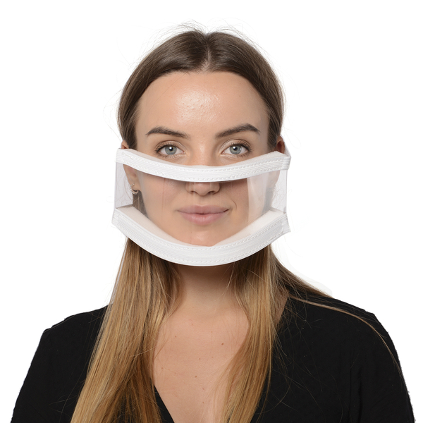 Transparent Protective Sponge Face Cover (Size 22x11 Cm)