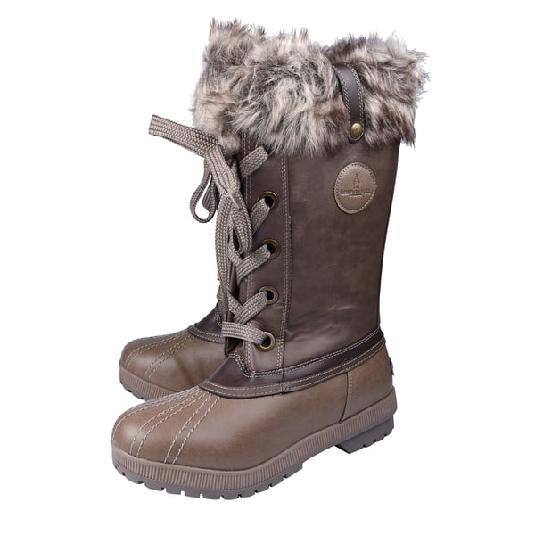 London Fog Womens Winter Boots - Brown and Cognac (Size 6)