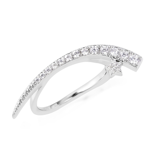 Isabella Liu Twilight Collection - Natural White Cambodian Zircon (Rnd) Ring In Rhodium Overlay Ster