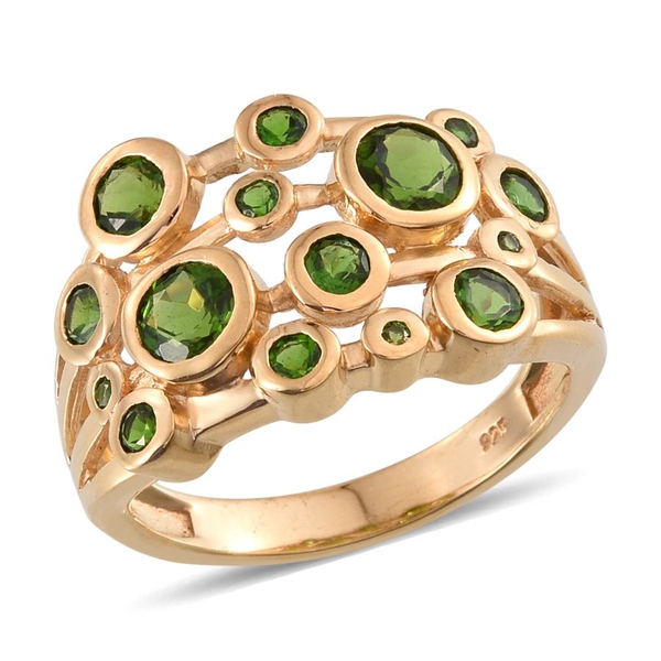 Chrome Diopside (Rnd) Ring in 14K Gold Overlay Sterling Silver 2.750 Ct.