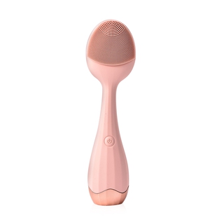 Waterproof Electric Silicone Facial Cleansing Massager with 4 Speeds - Pink (USB Charger)