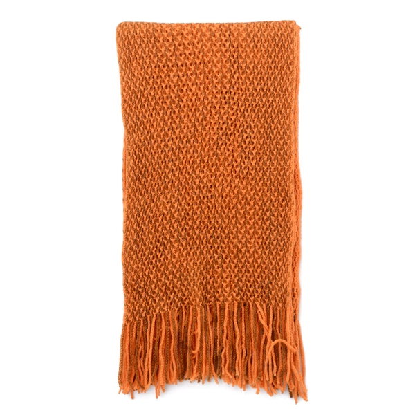 Orange Colour Scarf (Size 130x35 Cm)