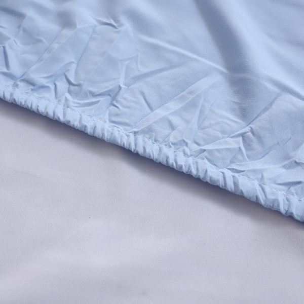 6 Piece Set - Floral Pattern Comforter (220x225cm), Fitted Sheet (150x200+30cm), 2 Pillow Case and 2 Envelope Pillow Case - White, Light Blue & Multi