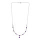 Amethyst Necklace (Size 20) in Sterling Silver 3.36 Ct, Silver wt. 6.24 Gms