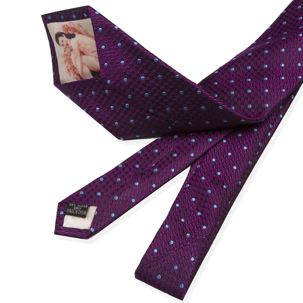 William Hunt - Silk Polka Dot Tie - Purple