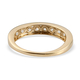 Lustro Stella 9K Yellow Gold Half Eternity Ring Made with Finest CZ 1.60 Ct.