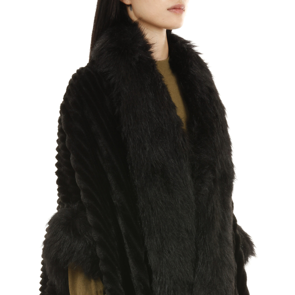19V69 ITALIA by Alessandro Versace Faux Fur Jacket (One Size) - Black