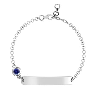 Tanzanite Bracelet (Size 6 with Extender) in Platinum Overlay Sterling Silver 0.50 Ct, Silver wt 5.00 Gms