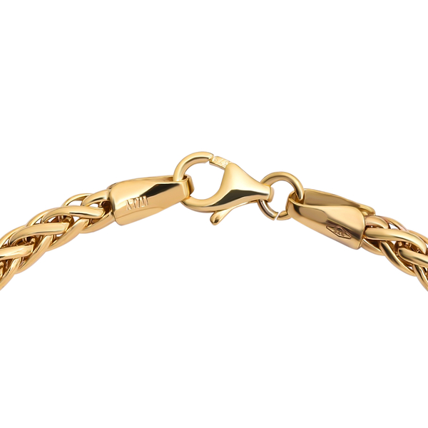 Maestro Collection- 9K Yellow Gold Spiga Bracelet (Size - 7.5) With Lobster Clasp, Gold Wt. 3.30 Gms